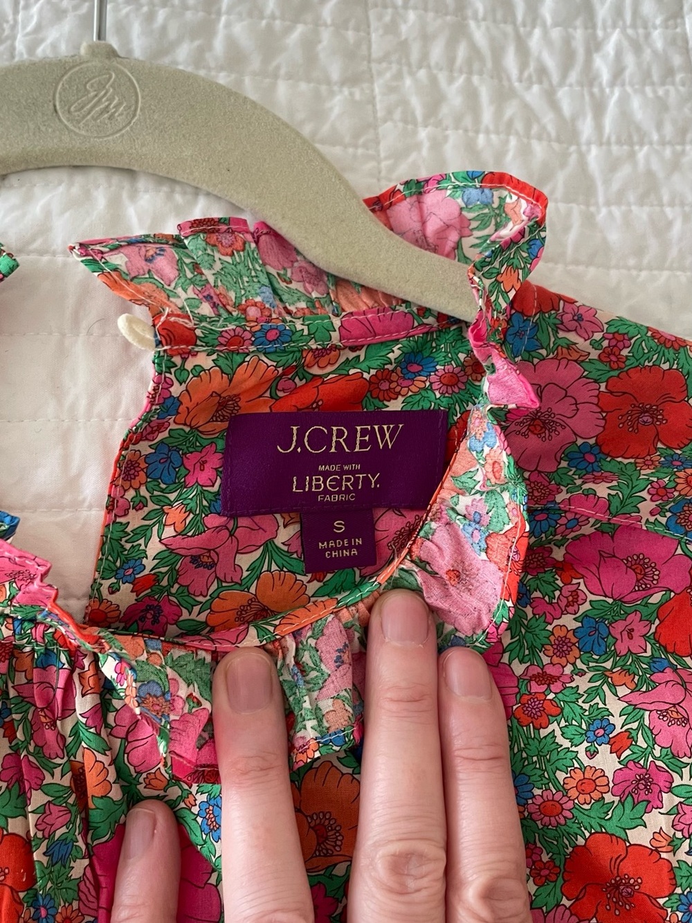 I.Crew x Liberty Bright Floral Puff Sleeve Blouse - Picture 3 of 4
